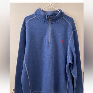 Tommy Bahama Tobago Bay Half-Zip Sweatshirt Pullover Mens XXL Blue